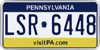 PA license plate LSR6448