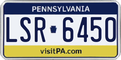 PA license plate LSR6450