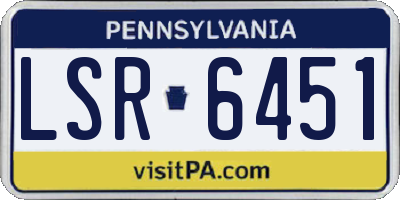 PA license plate LSR6451