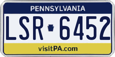 PA license plate LSR6452