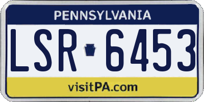 PA license plate LSR6453
