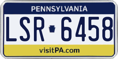 PA license plate LSR6458