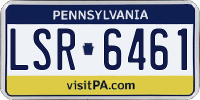 PA license plate LSR6461