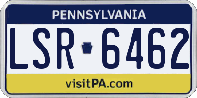 PA license plate LSR6462