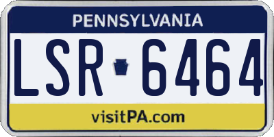 PA license plate LSR6464