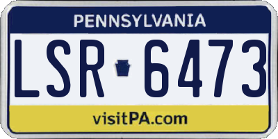 PA license plate LSR6473