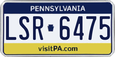 PA license plate LSR6475