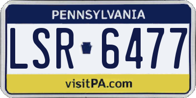 PA license plate LSR6477