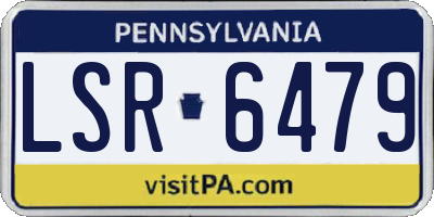 PA license plate LSR6479