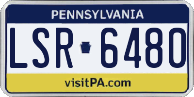 PA license plate LSR6480
