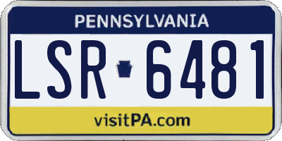 PA license plate LSR6481