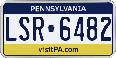 PA license plate LSR6482