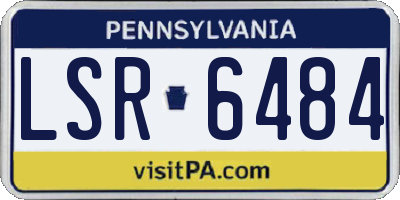 PA license plate LSR6484