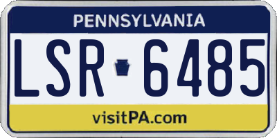 PA license plate LSR6485