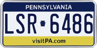 PA license plate LSR6486