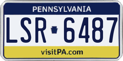 PA license plate LSR6487