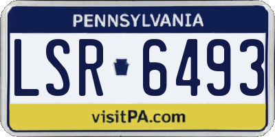 PA license plate LSR6493