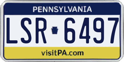 PA license plate LSR6497