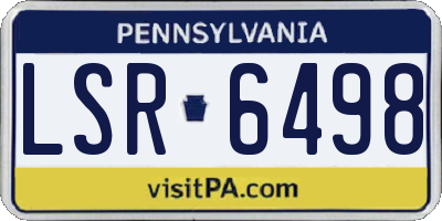 PA license plate LSR6498