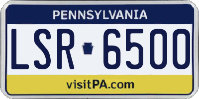 PA license plate LSR6500