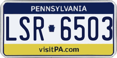 PA license plate LSR6503