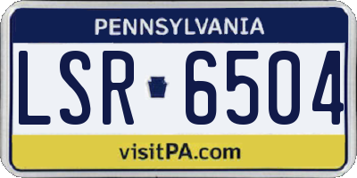 PA license plate LSR6504