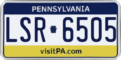 PA license plate LSR6505