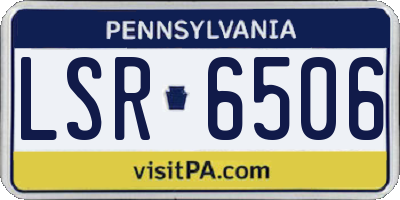 PA license plate LSR6506