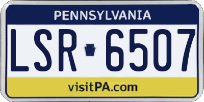 PA license plate LSR6507