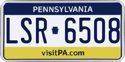 PA license plate LSR6508