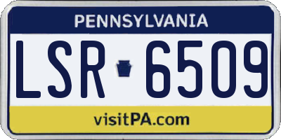 PA license plate LSR6509