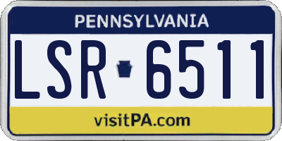 PA license plate LSR6511