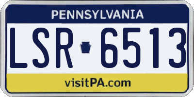 PA license plate LSR6513