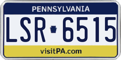 PA license plate LSR6515