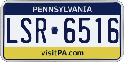 PA license plate LSR6516
