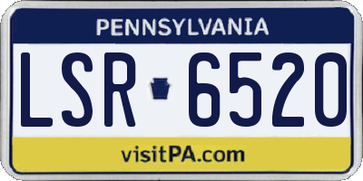 PA license plate LSR6520