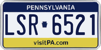 PA license plate LSR6521
