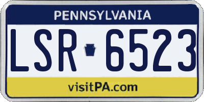 PA license plate LSR6523