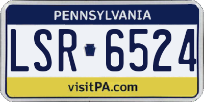 PA license plate LSR6524