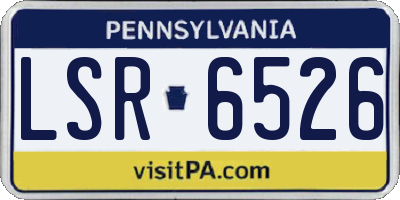 PA license plate LSR6526
