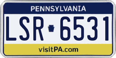 PA license plate LSR6531