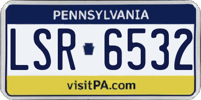 PA license plate LSR6532