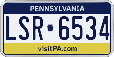 PA license plate LSR6534