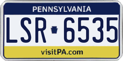 PA license plate LSR6535