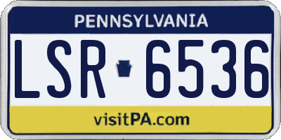 PA license plate LSR6536