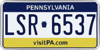 PA license plate LSR6537