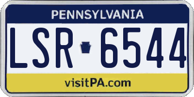 PA license plate LSR6544