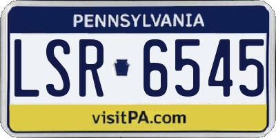 PA license plate LSR6545