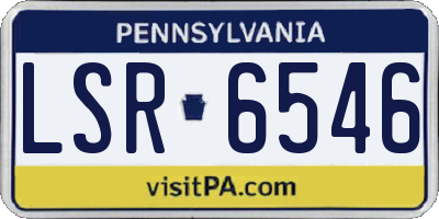 PA license plate LSR6546