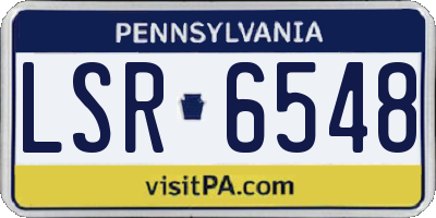 PA license plate LSR6548